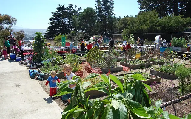 slow food eat-in at Brooks Park in San Francisco.