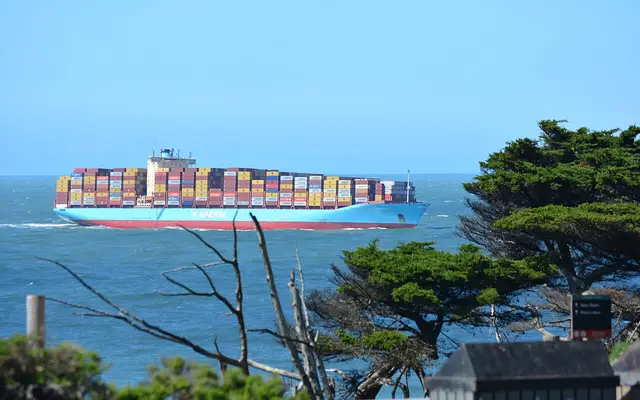 Gunde Maersk off of Lands End, San Francisco, California.