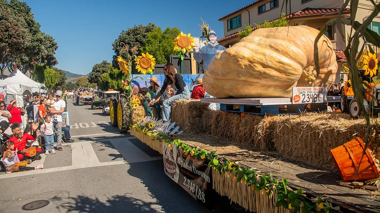 Giant Pumpkin On Parade Float