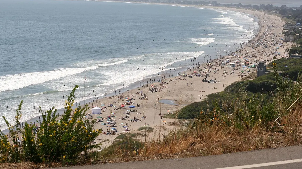 Stinson Beach, California on June 27, 2009, seen from the south.