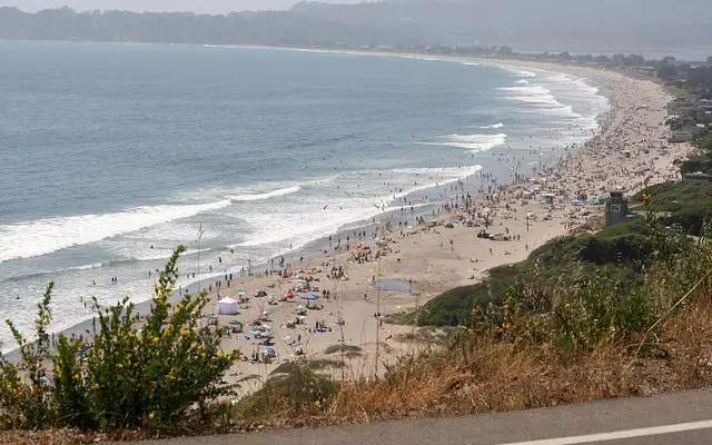 Stinson Beach, California on June 27, 2009, seen from the south.