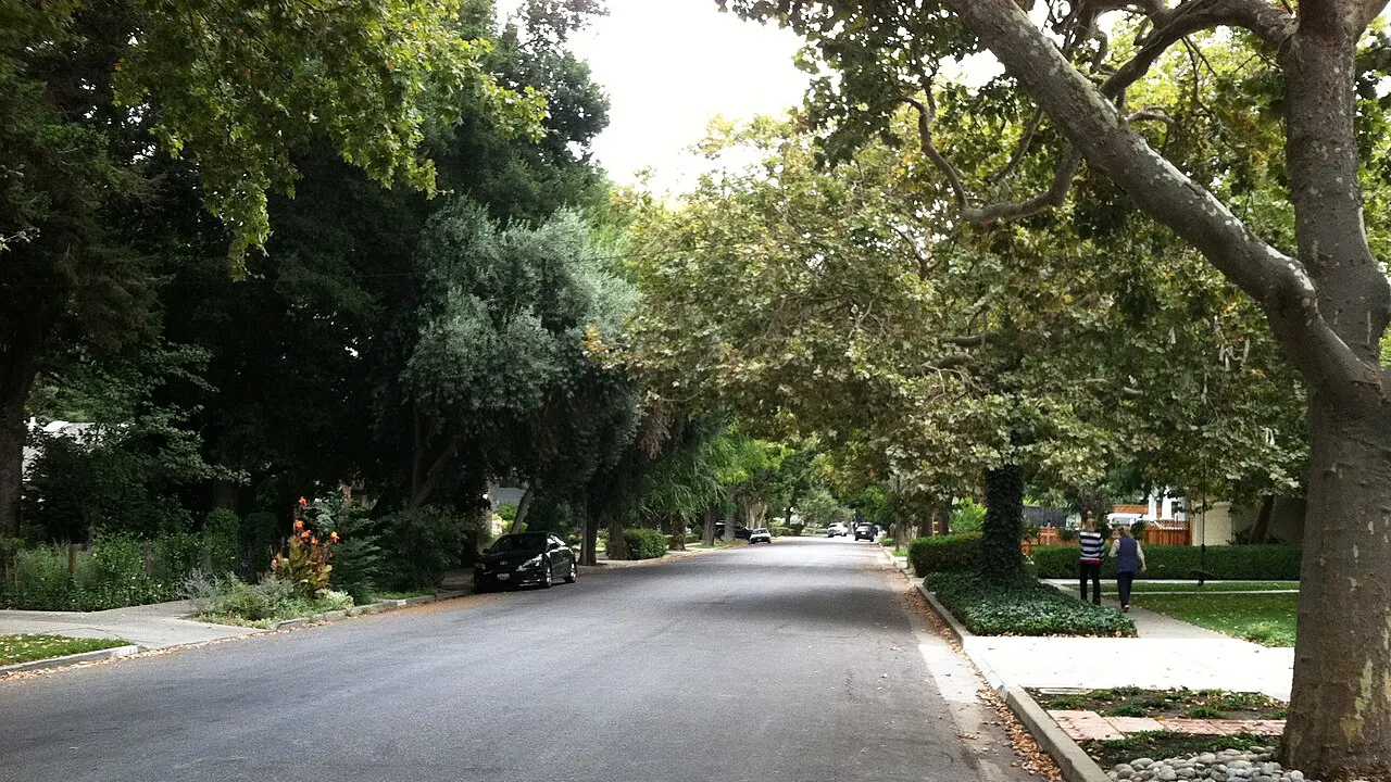 Cherry Avenue south of Britton Avenue in Willow Glen neighborhood in California, looking south.