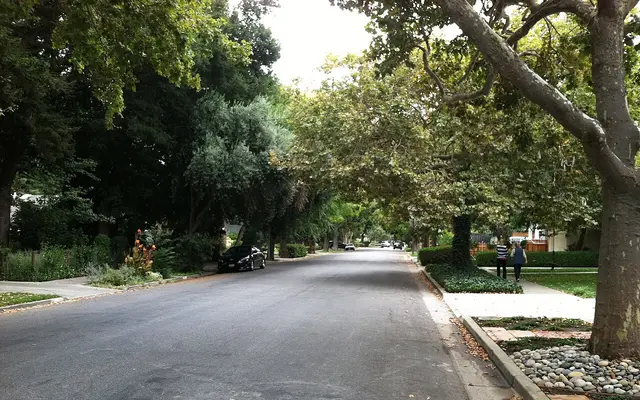 Cherry Avenue south of Britton Avenue in Willow Glen neighborhood in California, looking south.