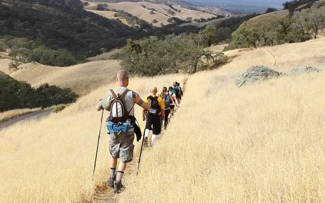 Hikers on Mount Diablo State Park. (Hiker in rear is Cary Bass-Deschenes)