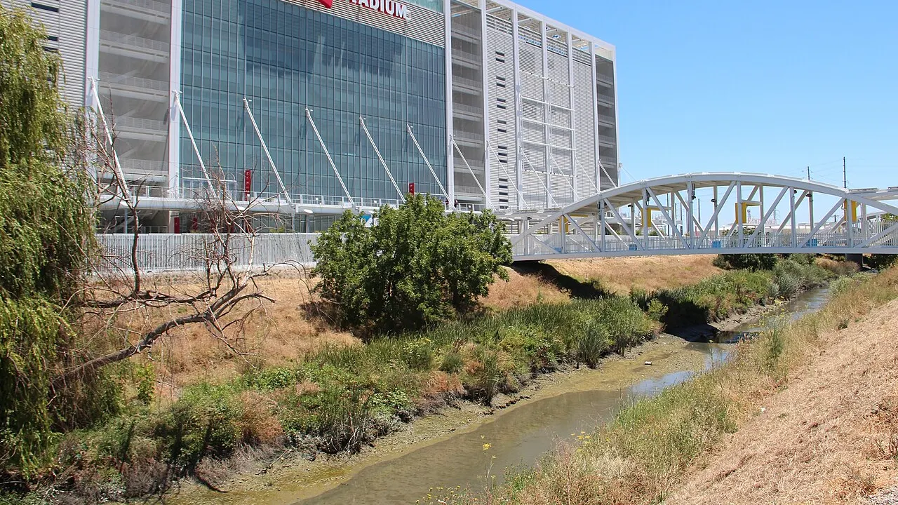 Levi's Stadium and San Tomas Aquino Creek