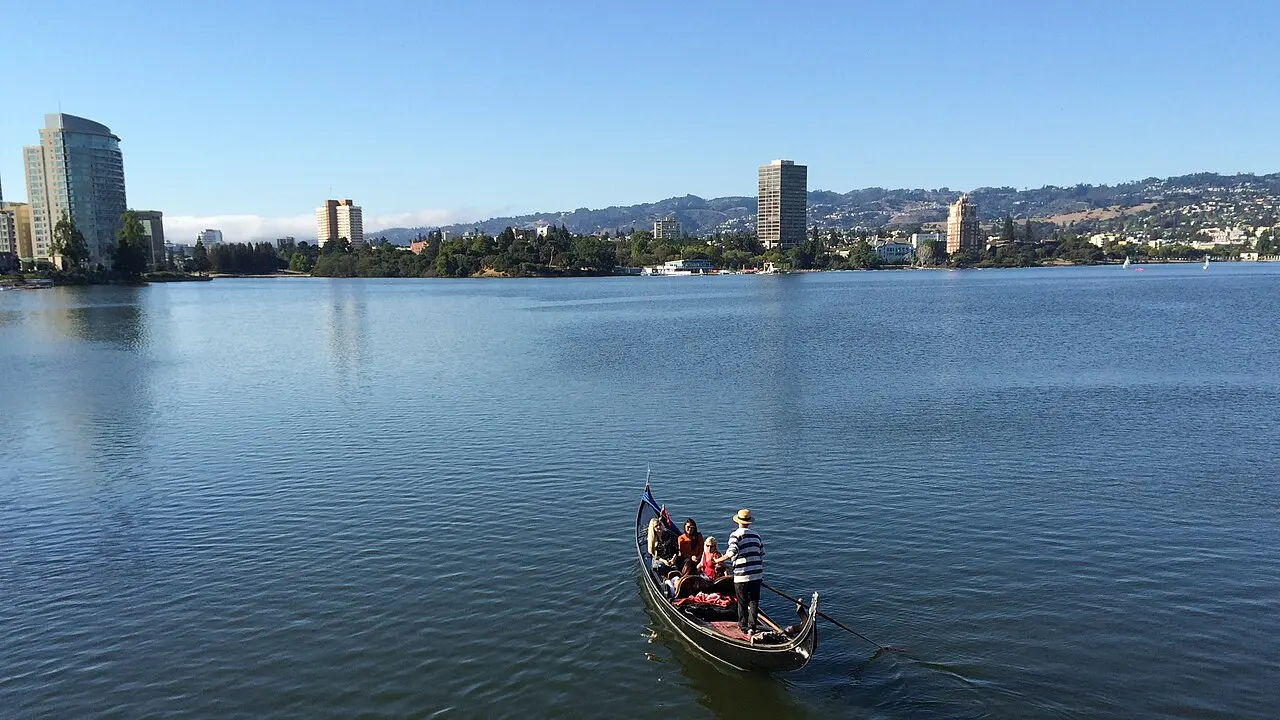 Gondola on Lake Merritt, Oakland, CA, USA