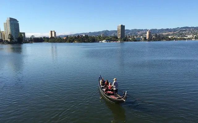 Gondola on Lake Merritt, Oakland, CA, USA